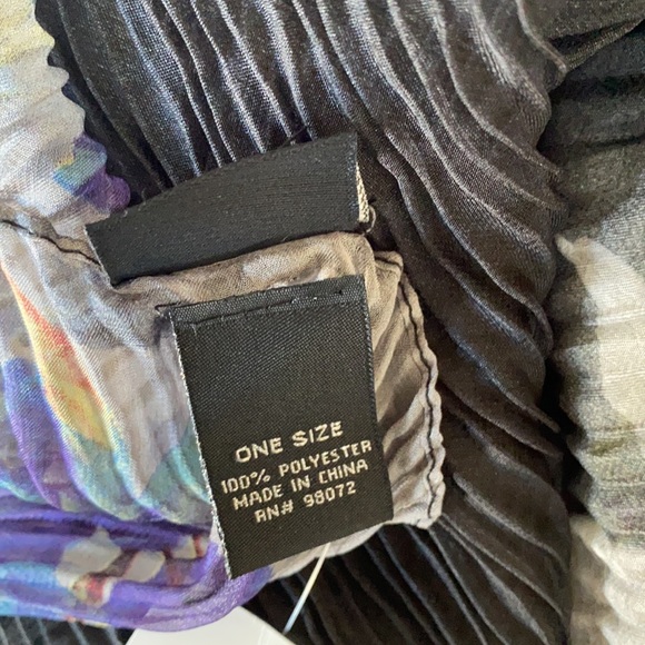 Cejon Women's Orchid Bloom Ombre Chiffon Scarf - Picture 4 of 5